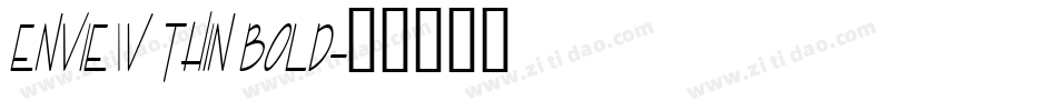 Enview Thin Bold字体转换